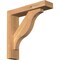 Ekena Millwork Funston Block Smooth Bracket w/ Offset Brace, Western Red Cedar, 3 1/2"W x 14"D x 14"H BKT0402X14X14FST05SWR - alternate 1
